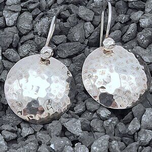 Ippolita  Classico Sterling Silver Hammered Dome Disc Drop Earrings